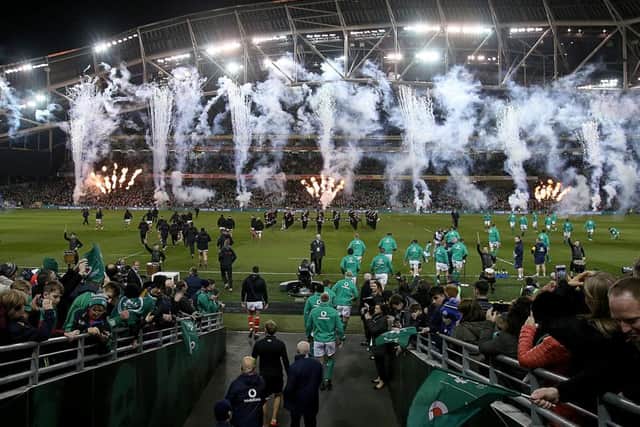 Guinness Series, Aviva Stadium, Dublin 12/11/2016
Ireland vs Canada
The two teams take to the field
Mandatory Credit Â©INPHO/Donall Farmer