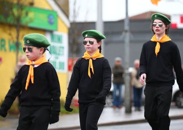 A

25th Anniversary Commemoration parade for IRA member Patricia Black takes place in Lenadoon on November 13th 2016 in Belfast. Photo: Kevin Scott / Presseye