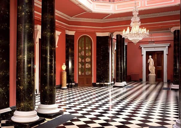 The black and white tiles in the Central Hall were laid in the 1960s