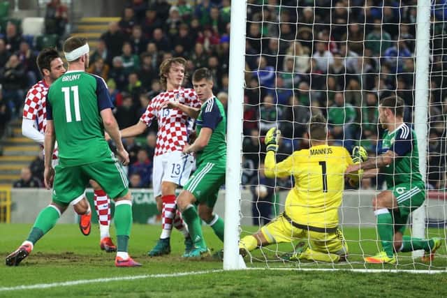 Croatia Duje Cop scores against Northern Ireland