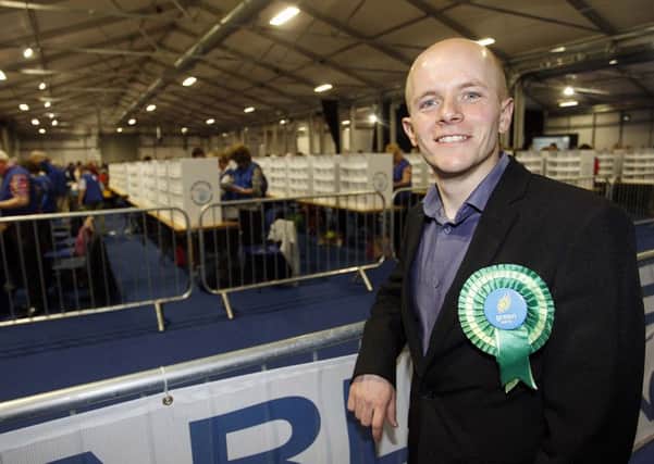 Green Party Europen candidate Ross Brown pictured at the European Election count at the King's Hall in Belfast.
 Photo Aidan O'Reilly/Pacemaker Press
