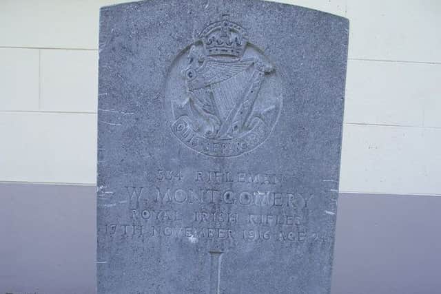 The grave of William Samuel Montgomery from Killyleagh