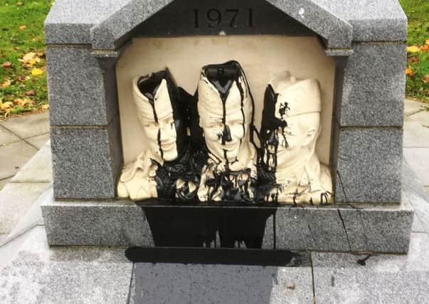 Damage to the Ballysillan memorial