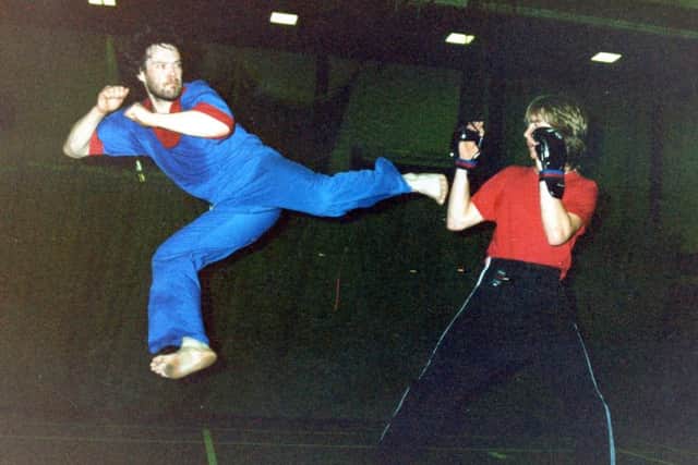 Robert Rainey in action during his days as a karate champion