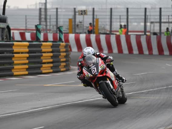 Glenn Irwin on the PBM Be Wiser Ducati at the Macau Grand Prix.