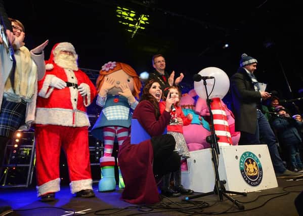 Lily of Lily's Driftwood Bay and Tiny & Small from the Clangers helped Lord Mayor Brian Kingston switch-on the Christmas Lights in Belfast