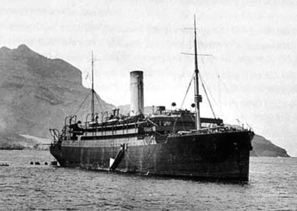 The SS Laurentic pictured during World War One