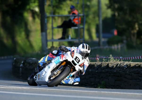 William Dunlop on the MMB Yamaha R1 during practice at this year's Isle of Man TT.
