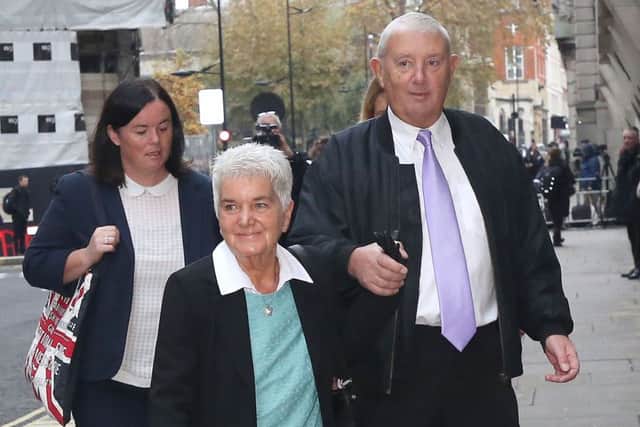 MP Jo Cox's parents Jean and Gordon Leadbeater arriving at the Old Bailey, London.