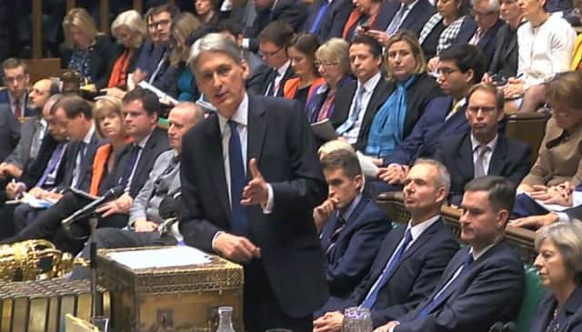 Chancellor Philip Hammond delivers his Autumn Statement in the House of Commons, Londo on Wednesday November 23, 2016. Photo: PA Wire