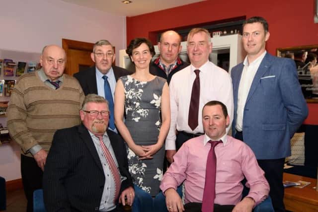 The Letterkenny IFA commitee at their IFA annual dinner dance in the Station House. Seated are: Paddy Gildea and Joe Moore. Back, from left, are Lexi Robb, David McCauley, Marion Boyce, Alan Baxter, Frank McClean and Adrian Gallagher