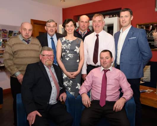 The Letterkenny IFA commitee at their IFA annual dinner dance in  the Station House. Seated are: Paddy Gildea and Joe Moore. Back, from left, are Lexi Robb, David McCauley, Marion Boyce, Alan Baxter, Frank McClean and Adrian Gallagher