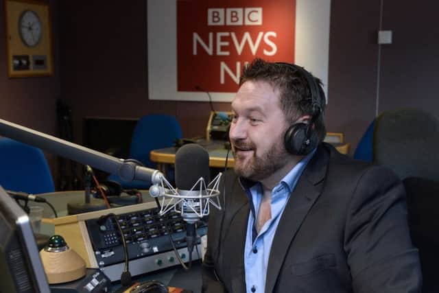 William Crawley hosting an earlier edition of Talkback. He was also in the chair on Thursday when David McNarry stormed out of the BBC studio