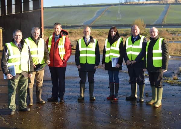 Members of the Assemblys Agriculture, Environment and Rural Affairs Committee on their visit to the Mubuoy Road waste site. Pictured left to right are MLAs: Sydney Anderson, William Irwin, David Ford, Chairperson of the Committee Linda Dillon, Oliver McMullan, Caoimhe Archibald, Edwin Poots, Maurice Bradley, and Harold McKee.