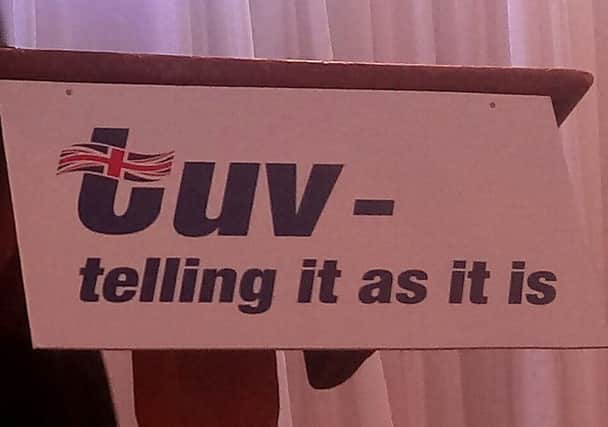 A TUV plaque from its recent annual party conference