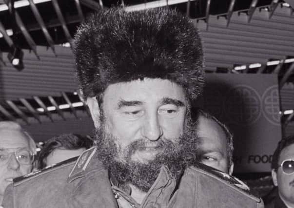 Fidel Castro at Shannon, Ireland, during a visit in 1982.