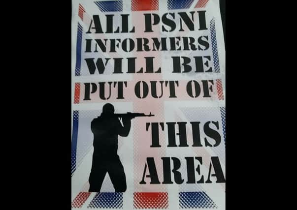 Image taken from Twitter feed of Naomi Long MLA of leaflet circulated in east Belfast