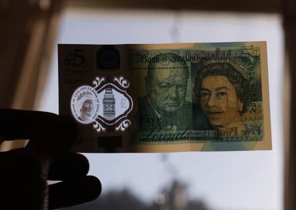 The new Â£5 notes came into circulation in September