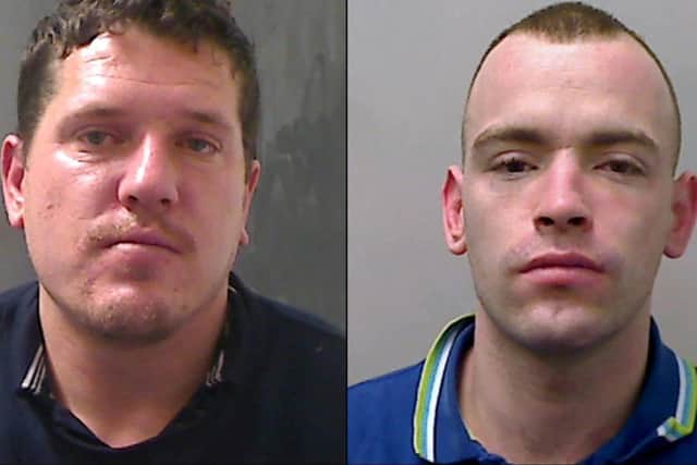 Sentenced: Christopher Power (left) Liam Maguire (right)