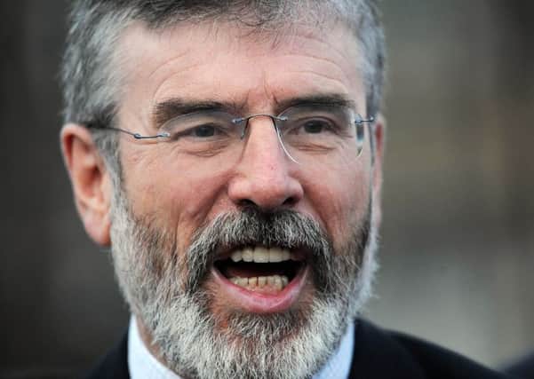 Gerry Adams is said to have named four murder suspects in an email to Garda, three of whom are Sinn Fein politicians. Photo: Charles McQuillan / Pacemaker
