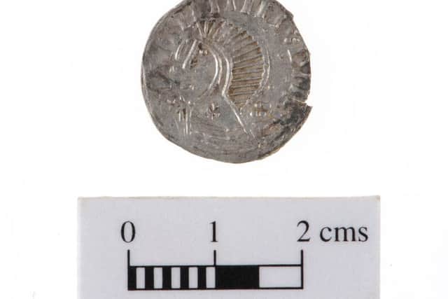 An extremely rare Viking Hiberno-Manx silver coin found on farmland near Newcastle in Co Down. Photo credit: National Museums NI/PA Wire