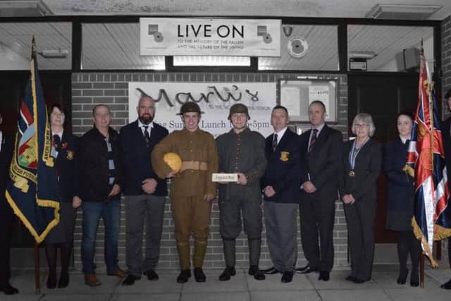 The Ancre Somme Association and Royal British Legion launch the charity football match which takes place on Friday December 16 at Mourneview Park