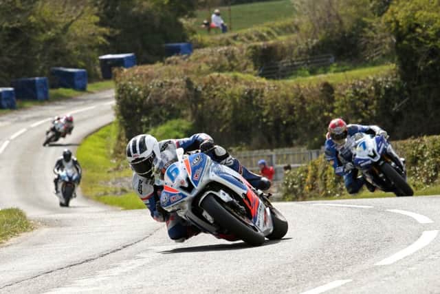 William Dunlop on the path to Supersport success in last year's Tandragee 100. INPT15-111