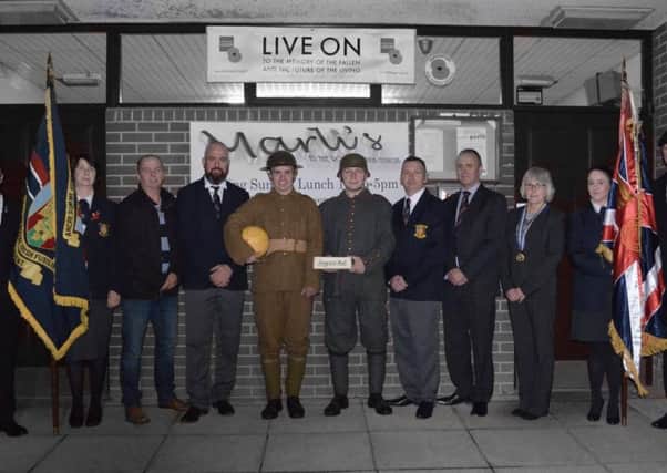 The Ancre Somme Association and Royal British Legion launch the charity football match which takes place on Friday December 16 at Mourneview Park