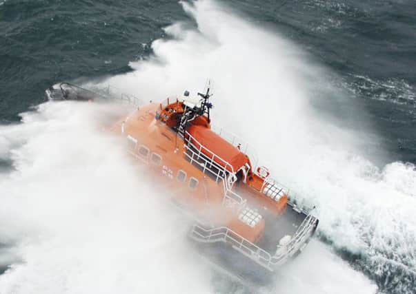 An RNLI lifeboat in action