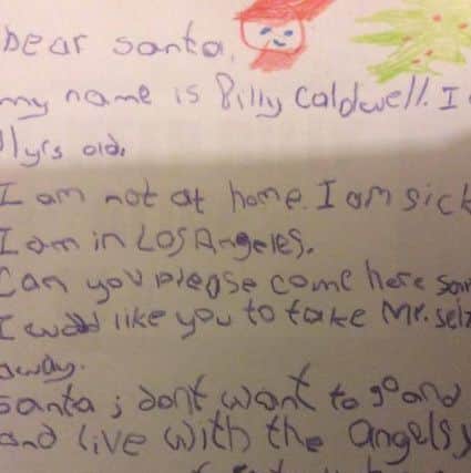 Billy's letter to Santa