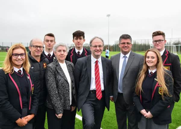 Education Minister Peter Weir officially opens new 3G pitch at Integrated College Dungannon