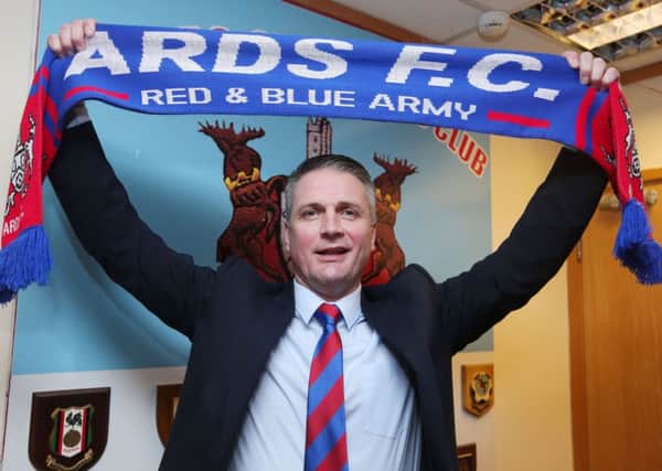 Colin Nixon pictured at the Ards FC supporters club in Newtownards where he made the signing official.  

Picture by Jonathan Porter/Press Eye