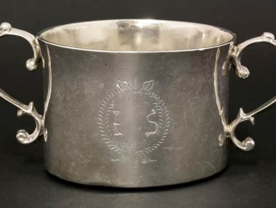Silver bowl made during Oliver Cromwell era