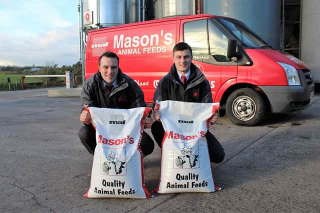 Mason's Mark Johnston and Iain Dudgeon gearing up for another delivery of Bio-Chlor Down Calver Nuts