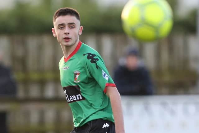 Ethan Warnock became the youngest player ever to play for Glentoran's first team. Picture by Andrew Paton/Press Eye