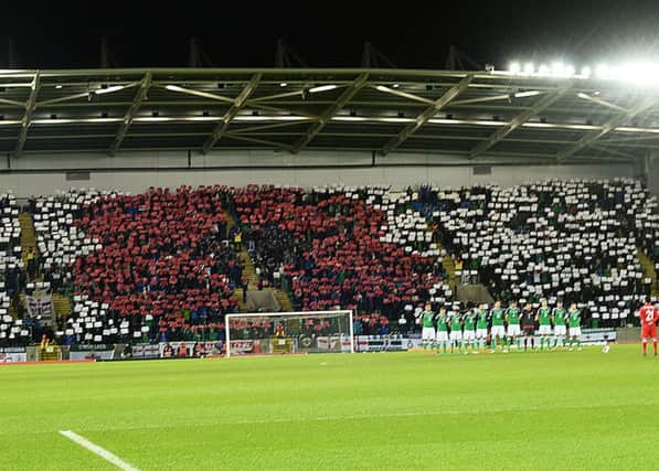 Northern Ireland v Azerbaijan World Cup 2018 Qualifier
Minute silence  during this evenings game at The National Stadium Windsor Park.
Photo Colm Lenaghan/Pacemaker