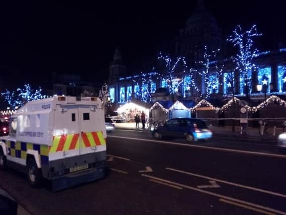 The scene at Belfast Christmas market