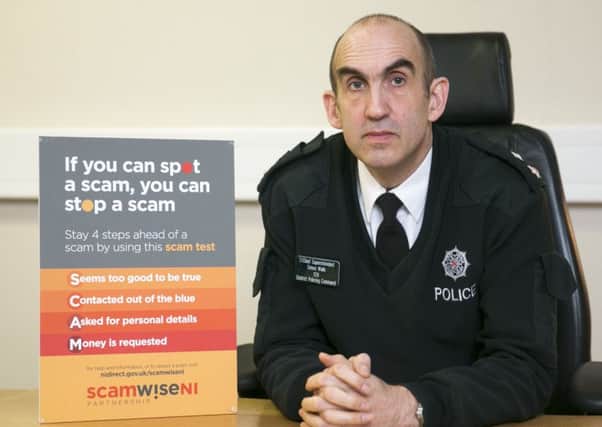 Chief Superintendent Simon Walls is appealing for web users to be alert