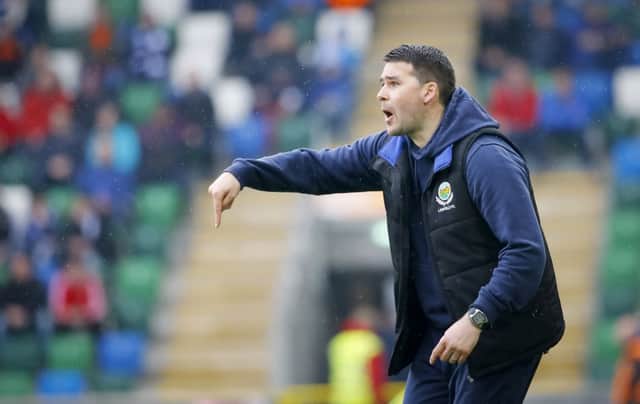 Picture - Kevin Scott / Presseye

Belfast , UK - May 07, Pictured is Linfields' David Healy  in action during the Irish Cup final at Windsor Park on May 07, 2016  Belfast , Northern Ireland ( Photo by Kevin Scott / Presseye )