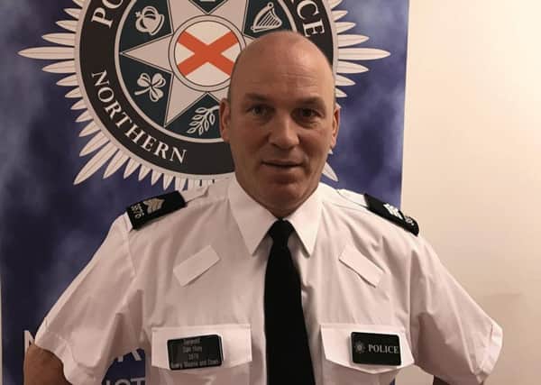 PSNI officer Sam Hoey who has been awarded a Queen's Police Medal
