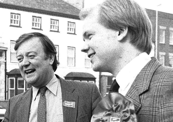 Kenneth Clarke (left) pictured canvassing with future Tory leader William Hague in 1989