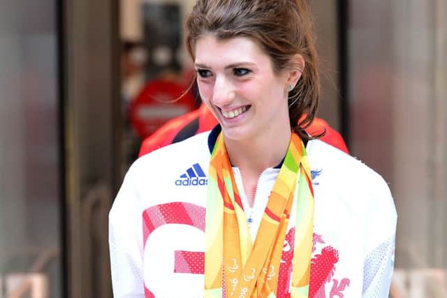 Paralympic hero Bethany Firth arrives home to Belfast in September. Triple gold-winning paralympian Bethany has been awareded an MBE.
Picture by Arthur Allison