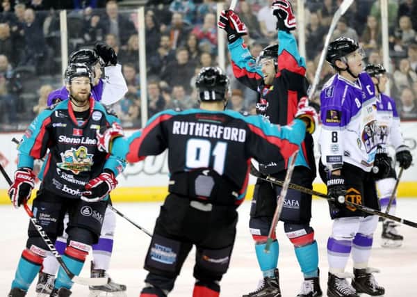 David Rutherford his two for the Belfast Giants on Monday night
