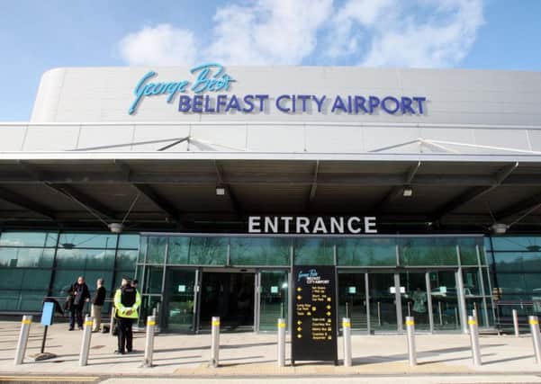 File photo dated 10/02/11 of a general view of George Best Belfast City Airport, as Stormont's infrastructure minister has said a seat sales restriction at the airport should be removed. PRESS ASSOCIATION Photo. Issue date: Monday January 2, 2017. Chris Hazzard endorsed in full the recommendations of an independent inquiry which called for the step.  Paul Faith/PA Wire