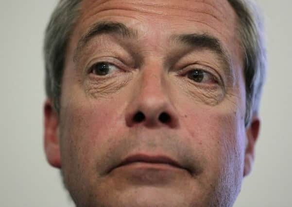 Cottrell was arrested whilst travelling with former Ukip leader Nigel Farage, pictured. Mr Farage has since distanced himself from Cottrell.