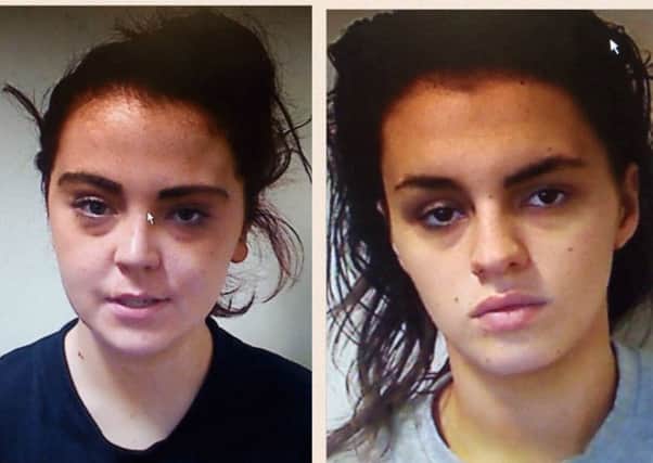 Missing teenagers Cora Campbell and Emma McNally were last seen in Newtownards at 2pm on Monday. Picture issued by PSNI Ards