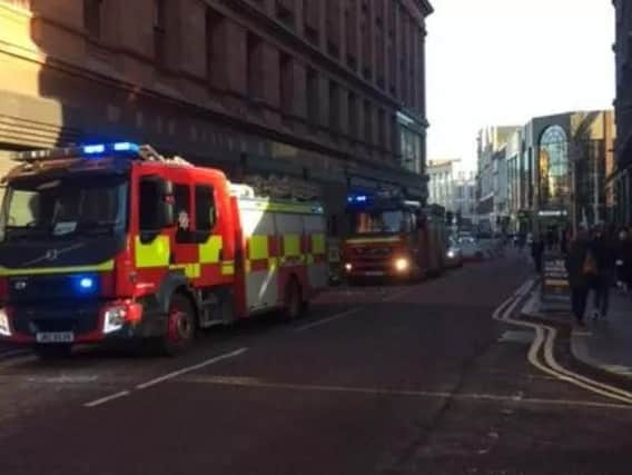 Fire crews called to the scene on Castle Street