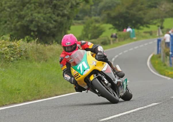Davy Morgan in action on his 250cc Honda at the Ulster Grand Prix last year.