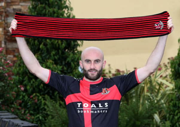 Crusaders new signing Alan Keane who played for Dundalk last season pictured at the Valley Hotel.