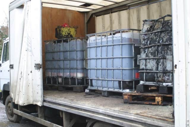 Waste for transport used during the fuel laundering operation